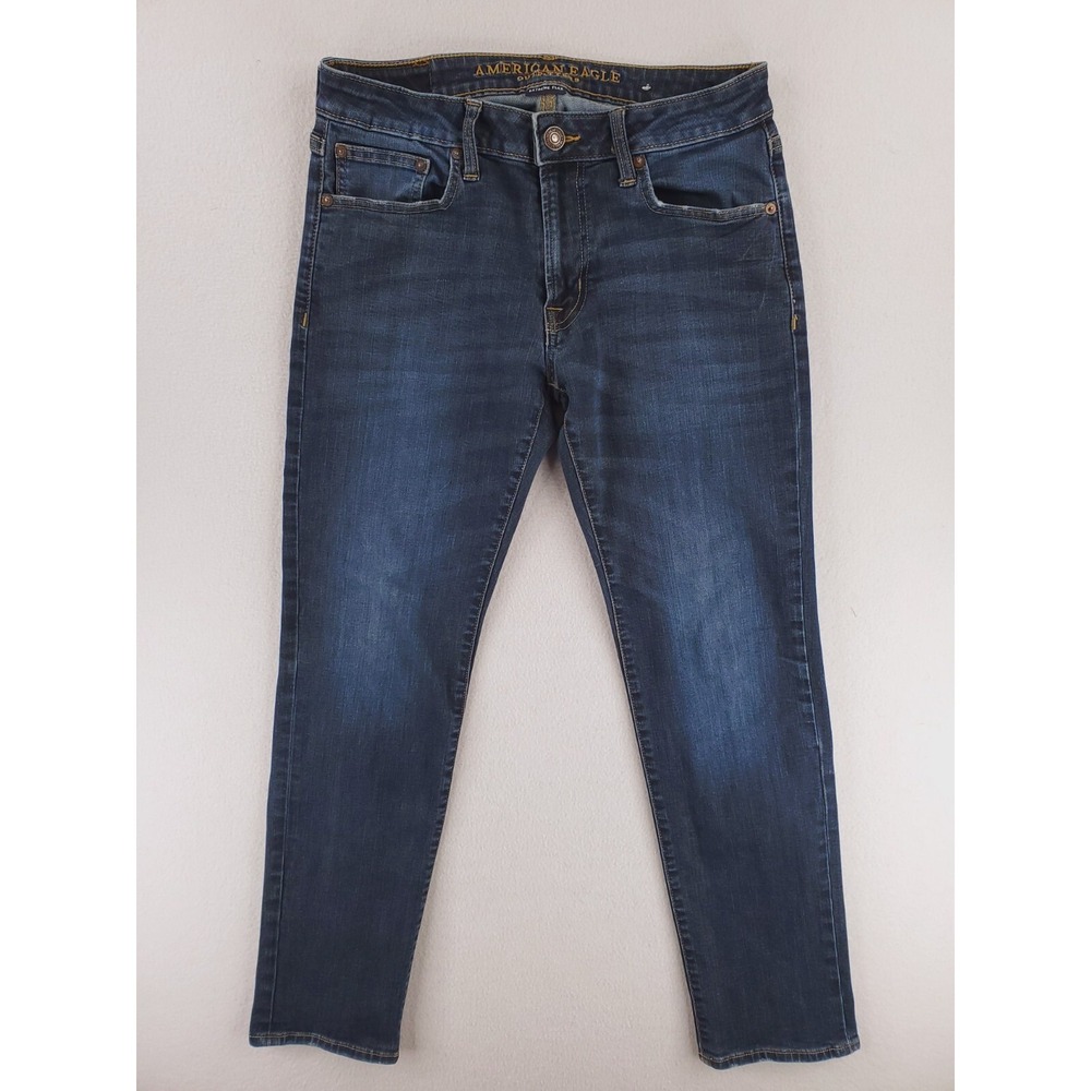 American Eagle Jeans Mens 31x30* Slim Straight Extreme Flex Denim Pants Dark